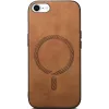 Phonesta Retro Vegan Leather MagSafe Back Cover hoesje voor Apple iPhone 17e/16e - Bruin 1