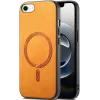 Phonesta Retro Vegan Leather MagSafe Back Cover hoesje voor Apple iPhone 17e/16e - Oranje 0