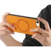Phonesta Retro Vegan Leather MagSafe Back Cover hoesje voor Apple iPhone 17e/16e - Oranje 2