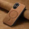 Phonesta Retro Vegan Leather MagSafe Back Cover hoesje voor Xiaomi Poco X7 Pro - Bruin 4