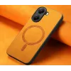 Phonesta Retro Vegan Leather MagSafe Back Cover hoesje voor Xiaomi Poco X7 Pro - Oranje 4