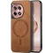 Phonesta Retro Vegan Leather MagSafe Back Cover hoesje voor OnePlus 12R - Bruin