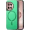 Phonesta Retro Vegan Leather MagSafe Back Cover hoesje voor OnePlus 12R - Groen