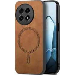 Phonesta Retro Vegan Leather MagSafe Back Cover hoesje voor OnePlus 13 - Bruin