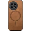 Phonesta Retro Vegan Leather MagSafe Back Cover hoesje voor OnePlus 13 - Bruin 2
