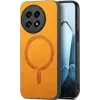 Phonesta Retro Vegan Leather MagSafe Back Cover hoesje voor OnePlus 13R - Oranje