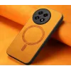 Phonesta Retro Vegan Leather MagSafe Back Cover hoesje voor OnePlus 13R - Oranje 4
