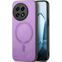 Phonesta Retro Vegan Leather MagSafe Back Cover hoesje voor OnePlus 13R - Paars