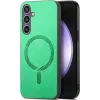 Phonesta Retro Vegan Leather MagSafe Back Cover hoesje voor Samsung Galaxy S24 FE - Groen