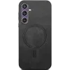 Phonesta Retro Vegan Leather MagSafe Back Cover hoesje voor Samsung Galaxy S24 FE - Zwart 2