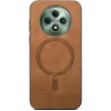 Phonesta Retro Vegan Leather MagSafe Back Cover hoesje voor Oppo Reno12 F/Reno12 FS - Bruin 2