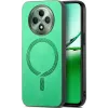 Phonesta Retro Vegan Leather MagSafe Back Cover hoesje voor Oppo Reno12 F/Reno12 FS - Groen