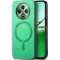 Phonesta Retro Vegan Leather MagSafe Back Cover hoesje voor Oppo Reno12 F/Reno12 FS - Groen