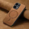 Phonesta Retro Vegan Leather MagSafe Back Cover hoesje voor Oppo Reno13 - Bruin 4