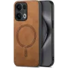 Phonesta Retro Vegan Leather MagSafe Back Cover hoesje voor Oppo Reno13 Pro - Bruin