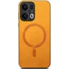 Phonesta Retro Vegan Leather MagSafe Back Cover hoesje voor Oppo Reno13 Pro - Oranje 2