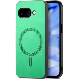Phonesta Retro Vegan Leather MagSafe Back Cover hoesje voor Google Pixel 9a - Groen