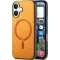 Phonesta Retro Vegan Leather MagSafe Back Cover hoesje voor Apple iPhone 16 - Oranje