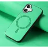 Phonesta Retro Vegan Leather MagSafe Back Cover hoesje voor Apple iPhone 16 Plus - Groen 2
