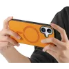 Phonesta Retro Vegan Leather MagSafe Back Cover hoesje voor Apple iPhone 16 Plus - Oranje 4