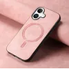 Phonesta Retro Vegan Leather MagSafe Back Cover hoesje voor Apple iPhone 16 Plus - Roze 2