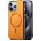 Phonesta Retro Vegan Leather MagSafe Back Cover hoesje voor Apple iPhone 16 Pro Max - Oranje