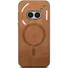 Phonesta Retro Vegan Leather MagSafe Back Cover hoesje voor Nothing Phone (2a) / (2a) Plus - Bruin 2