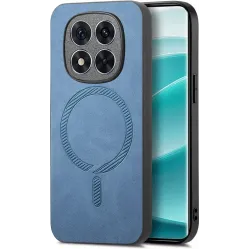 Phonesta Retro Vegan Leather MagSafe Back Cover hoesje voor Xiaomi Redmi Note 14 Pro Plus - Blauw
