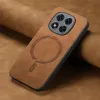 Phonesta Retro Vegan Leather MagSafe Back Cover hoesje voor Xiaomi Redmi Note 14 Pro Plus - Bruin 2
