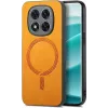 Phonesta Retro Vegan Leather MagSafe Back Cover hoesje voor Xiaomi Redmi Note 14 Pro Plus - Oranje