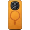 Phonesta Retro Vegan Leather MagSafe Back Cover hoesje voor Xiaomi Redmi Note 14 Pro Plus - Oranje 3