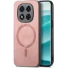 Phonesta Retro Vegan Leather MagSafe Back Cover hoesje voor Xiaomi Redmi Note 14 Pro Plus - Roze
