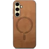 Phonesta Retro Vegan Leather MagSafe Back Cover hoesje voor Samsung Galaxy A36/A56 - Bruin 2