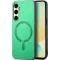 Phonesta Retro Vegan Leather MagSafe Back Cover hoesje voor Samsung Galaxy A36/A56 - Groen