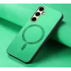 Phonesta Retro Vegan Leather MagSafe Back Cover hoesje voor Samsung Galaxy A36/A56 - Groen 4