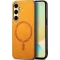 Phonesta Retro Vegan Leather MagSafe Back Cover hoesje voor Samsung Galaxy A36/A56 - Oranje