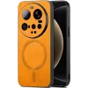 Phonesta Retro Vegan Leather MagSafe Back Cover hoesje voor Xiaomi 15 Ultra - Oranje