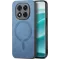 Phonesta Retro Vegan Leather MagSafe Back Cover hoesje voor Xiaomi Redmi Note 14 Pro 5G / Xiaomi Poco X7 - Blauw