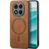 Phonesta Retro Vegan Leather MagSafe Back Cover hoesje voor Xiaomi Redmi Note 14 Pro 5G / Xiaomi Poco X7 - Bruin