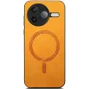 Phonesta Retro Vegan Leather MagSafe Back Cover hoesje voor Xiaomi Poco F7 Pro - Oranje 2
