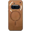 Phonesta Retro Vegan Leather MagSafe Back Cover hoesje voor Nothing Phone (3a) - Bruin 2