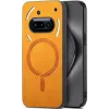 Phonesta Retro Vegan Leather MagSafe Back Cover hoesje voor Nothing Phone (3a) - Oranje