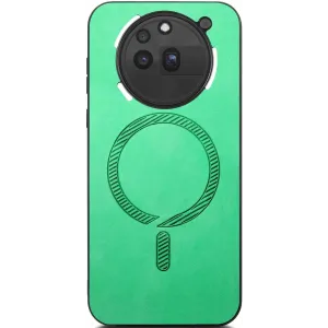 Phonesta Retro Vegan Leather MagSafe Back Cover hoesje voor Nothing Phone (3a) Pro - Groen