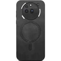 Phonesta Retro Vegan Leather MagSafe Back Cover hoesje voor Nothing Phone (3a) Pro - Zwart