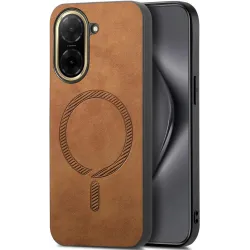 Phonesta Retro Vegan Leather MagSafe Back Cover hoesje voor Xiaomi Redmi A5 171.7mm - Bruin