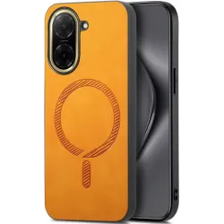 Phonesta Retro Vegan Leather MagSafe Back Cover hoesje voor Xiaomi Redmi A5 171.7mm - Oranje