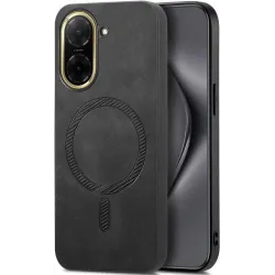 Phonesta Retro Vegan Leather MagSafe Back Cover hoesje voor Xiaomi Redmi A5 171.7mm - Zwart