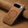 Phonesta Retro Vegan Leather MagSafe Back Cover hoesje voor Google Pixel 10 Pro XL - Bruin 3
