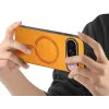Phonesta Retro Vegan Leather MagSafe Back Cover hoesje voor Google Pixel 10 / 10 Pro - Oranje 2