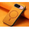 Phonesta Retro Vegan Leather MagSafe Back Cover hoesje voor Google Pixel 10 / 10 Pro - Oranje 3